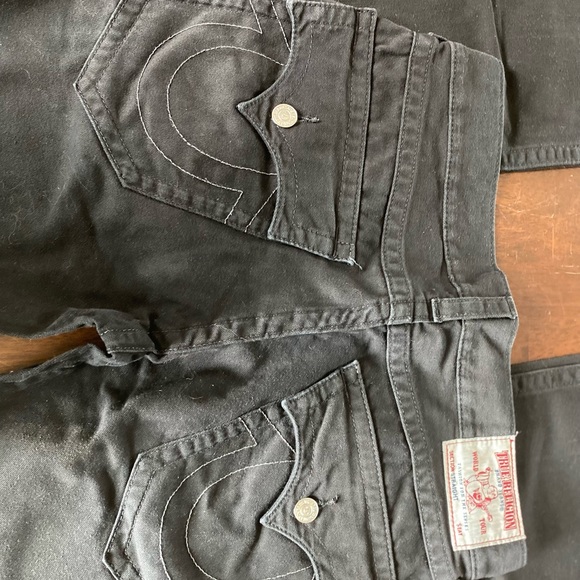 True Religion Black Straight Leg Jeans - Picture 4 of 7